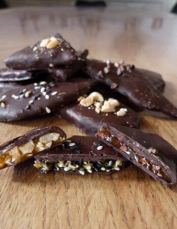 Trio de nougatines enrobées de chocolat