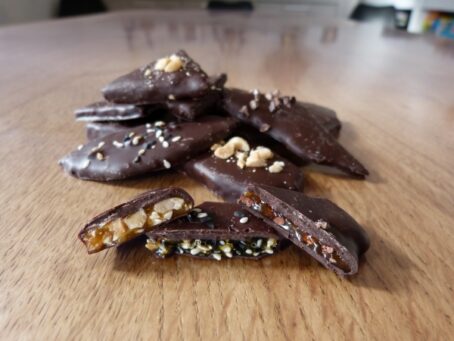 Trio de nougatines enrobées de chocolat